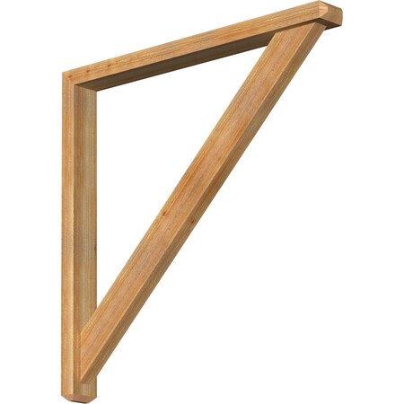 Ekena Millwork Traditional Craftsman Rough Sawn Bracket w/ Offset Brace, Western Red Cedar, 4"W x 40"D x 40"H BKT0402X40X40TRA04RWR